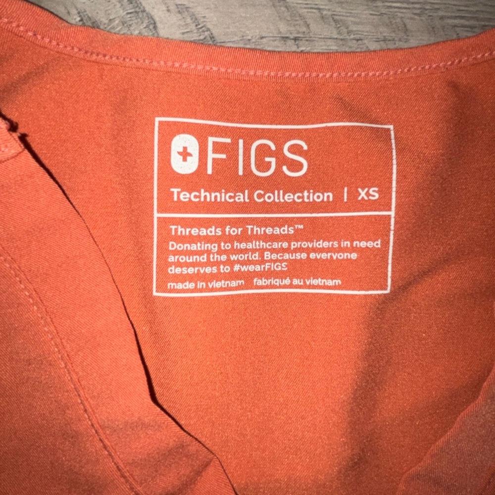 Figs Orange Technical Collection Top - image 2